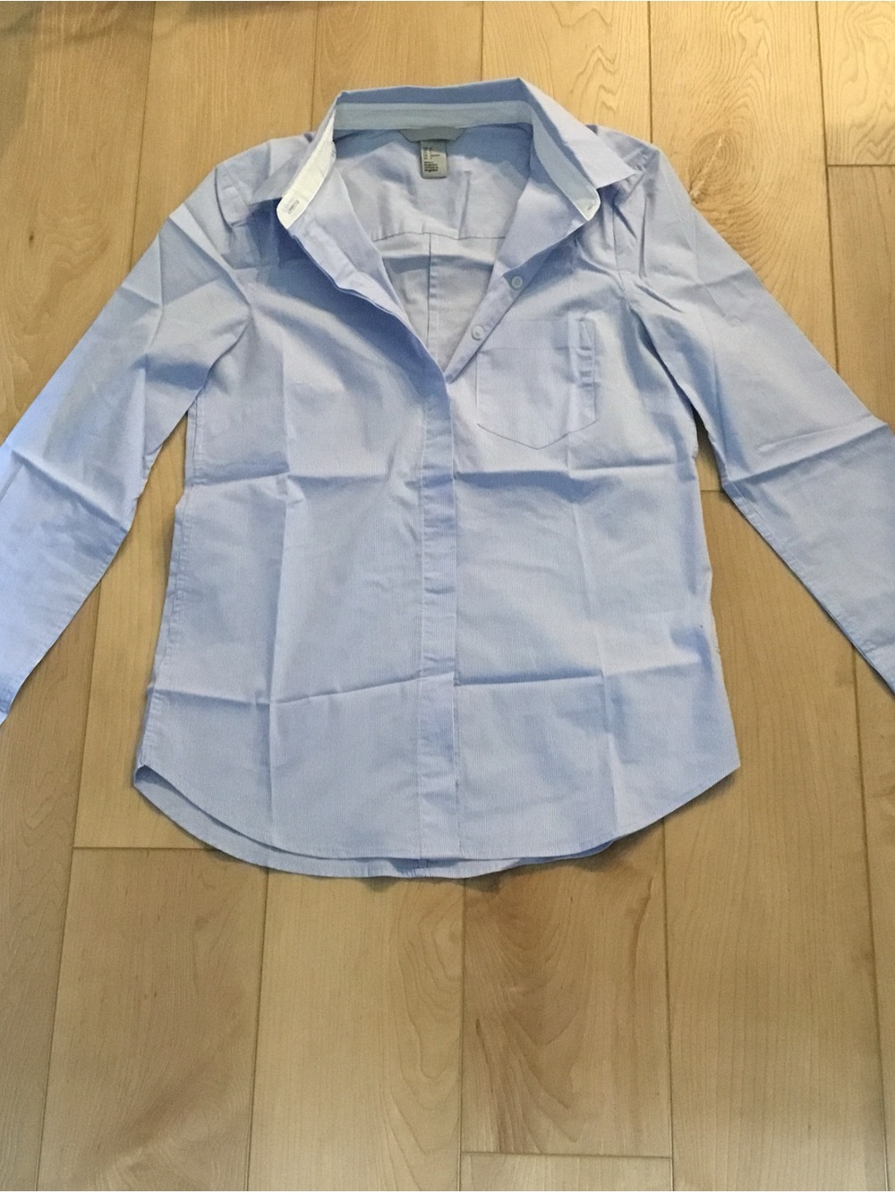 Light Blue Striped Button-Up Shirt - Classic Style